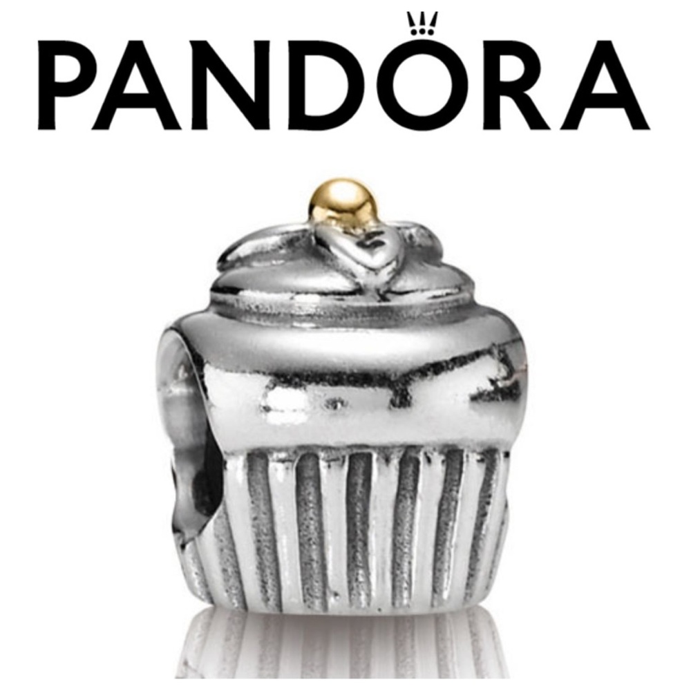 Retired PANDORA Cupcake Charm | 14k S925 ALE #790417